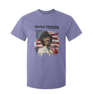 Shirley Chisholm For President 1972 With American Flag T Shirt For Kid