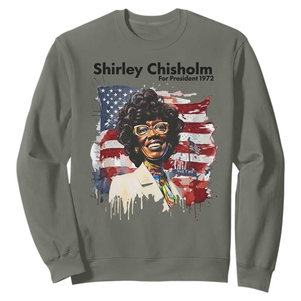 Shirley Chisholm For President 1972 With American Flag Sweatshirt