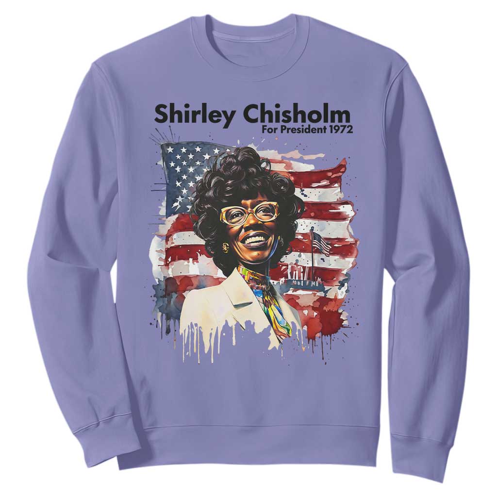 Shirley Chisholm For President 1972 With American Flag Sweatshirt