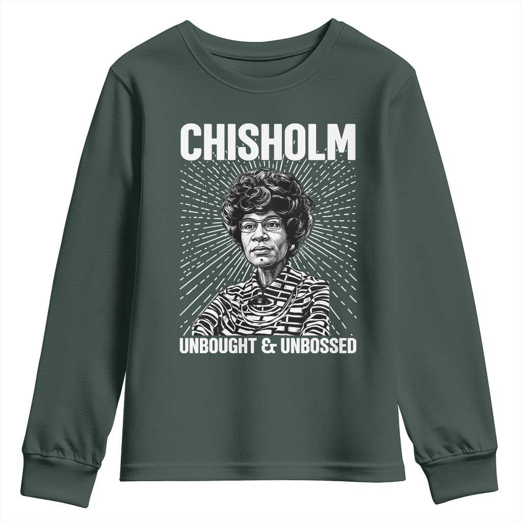 Shirley Chisholm Unbought And Unbossed Feminist Youth Sweatshirt