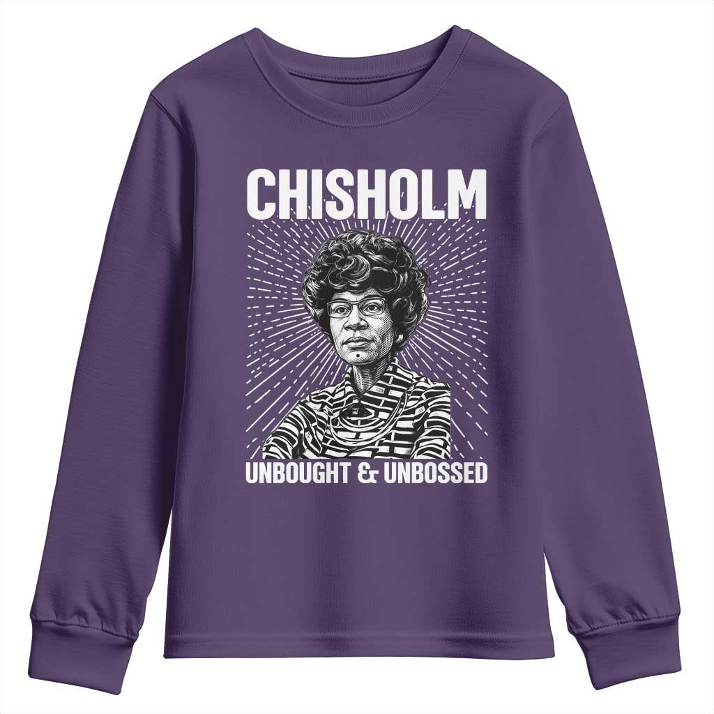Shirley Chisholm Unbought And Unbossed Feminist Youth Sweatshirt
