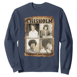 Vintage Shirley Chisholm Unbought And Unbossed Sweatshirt Womens History Month