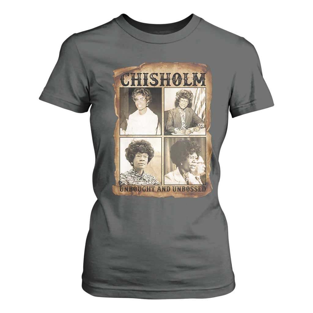 Vintage Shirley Chisholm Unbought And Unbossed T Shirt For Women Womens History Month