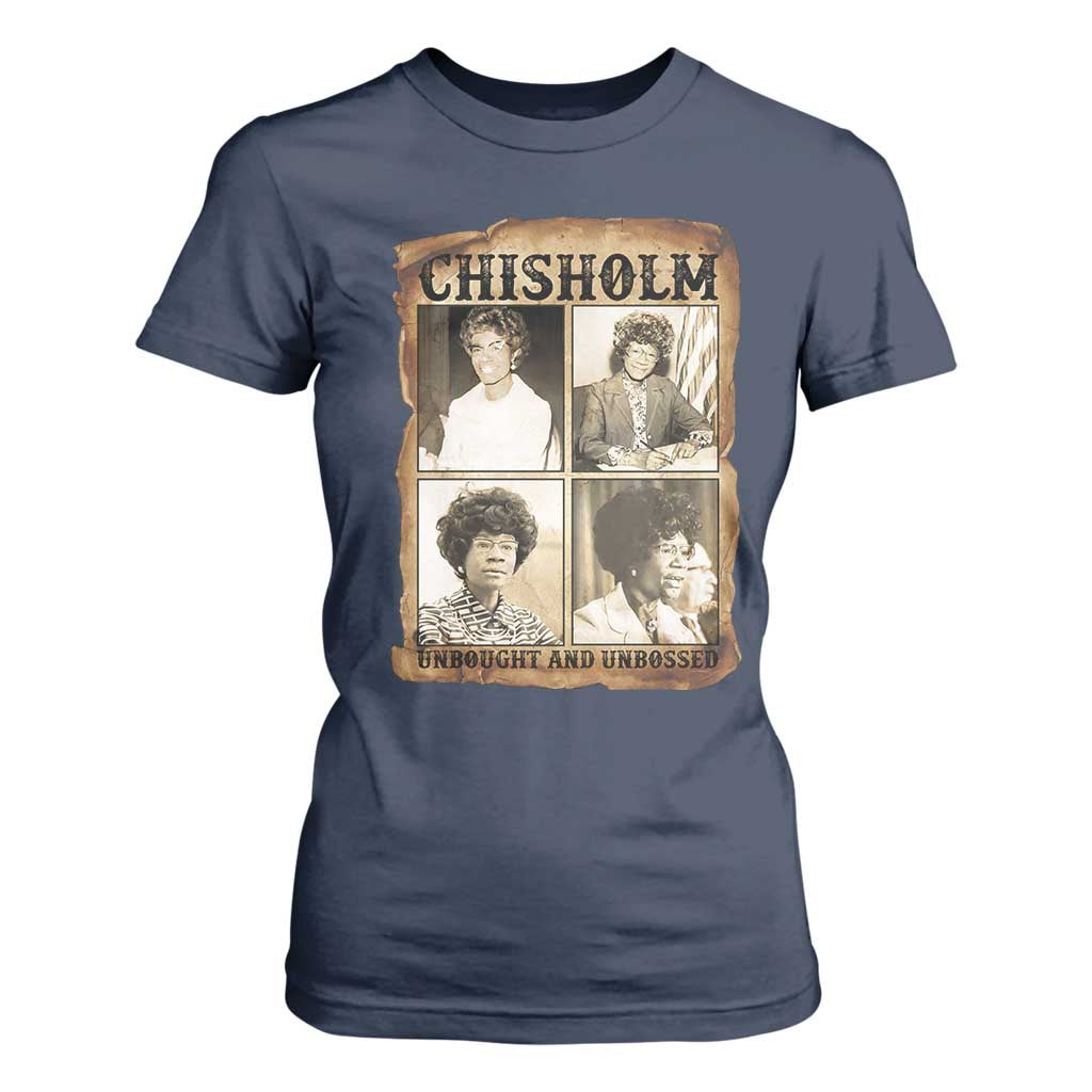 Vintage Shirley Chisholm Unbought And Unbossed T Shirt For Women Womens History Month