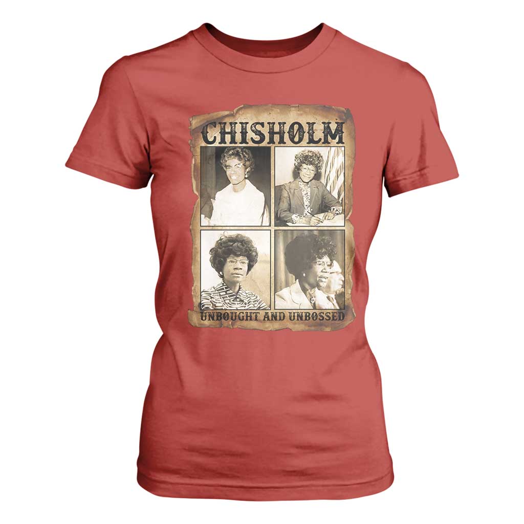 Vintage Shirley Chisholm Unbought And Unbossed T Shirt For Women Womens History Month