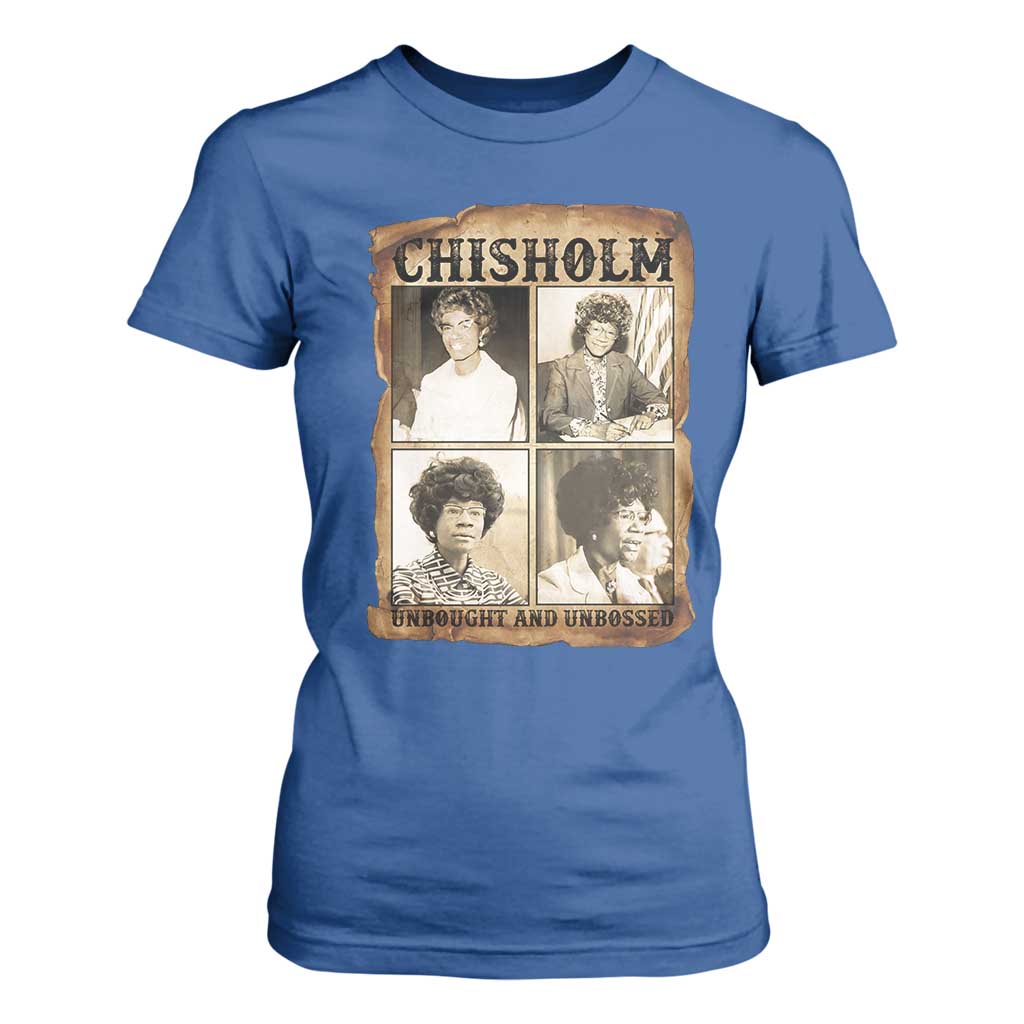 Vintage Shirley Chisholm Unbought And Unbossed T Shirt For Women Womens History Month