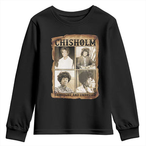 Vintage Shirley Chisholm Unbought And Unbossed Youth Sweatshirt Womens History Month