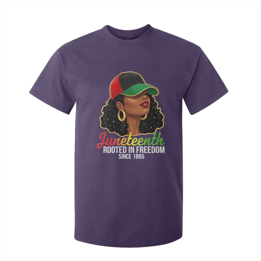 Black Woman Juneteenth Graphic T Shirt For Kid Rooted In Freedom Since 1865
