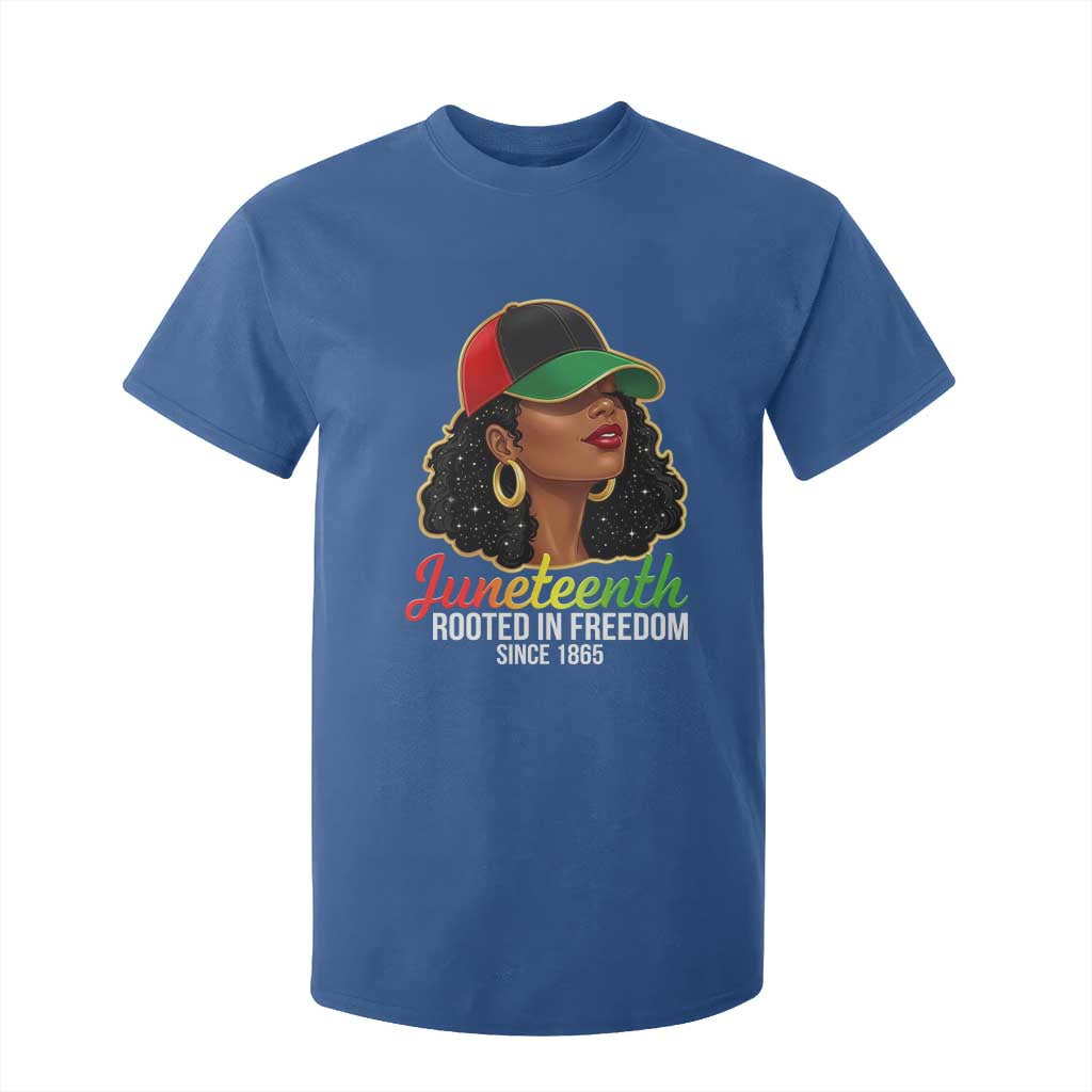 Black Woman Juneteenth Graphic T Shirt For Kid Rooted In Freedom Since 1865