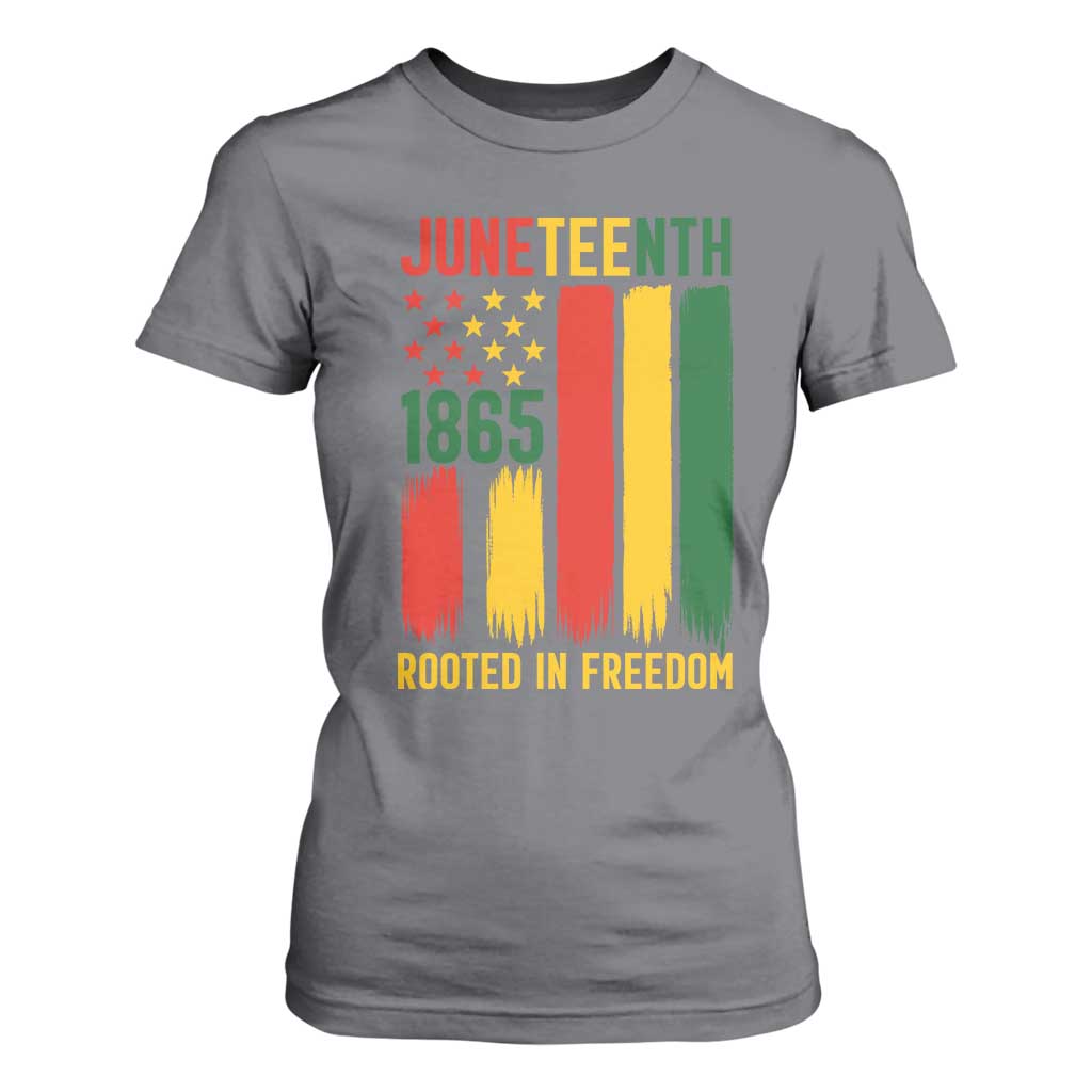 Juneteenth Rooted In Freedom 1865 T Shirt For Women African American Pride