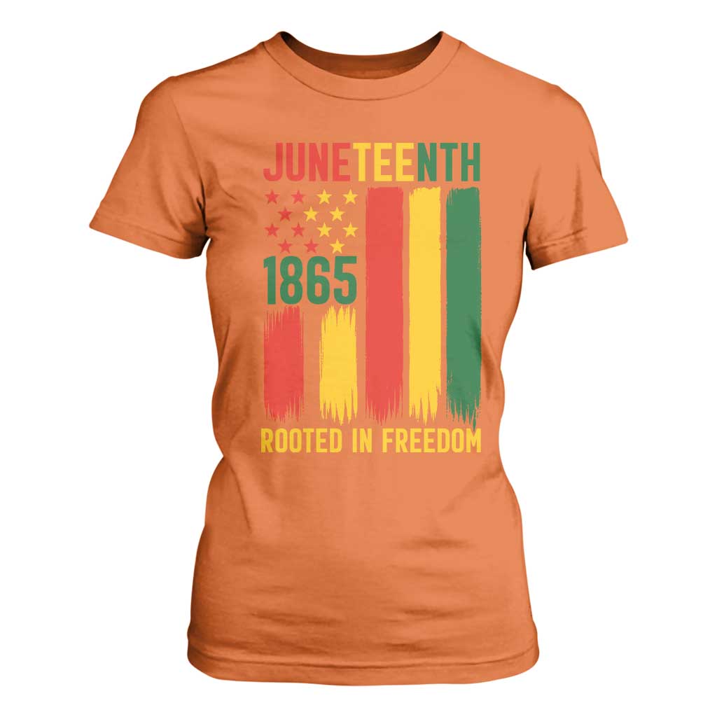 Juneteenth Rooted In Freedom 1865 T Shirt For Women African American Pride