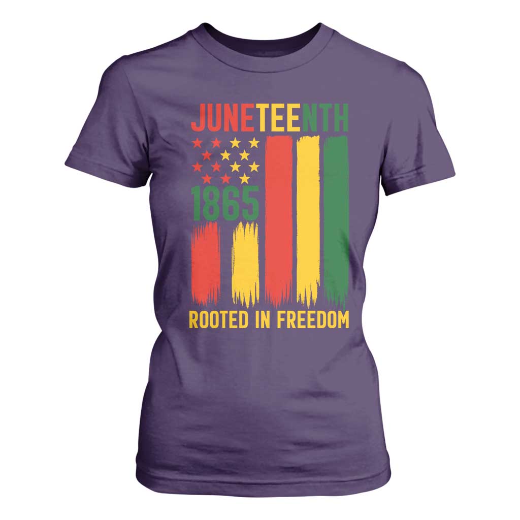 Juneteenth Rooted In Freedom 1865 T Shirt For Women African American Pride