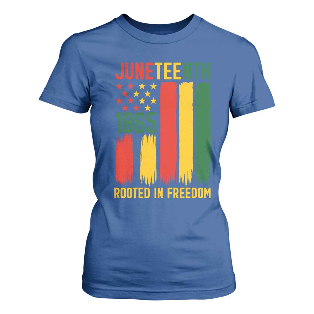Juneteenth Rooted In Freedom 1865 T Shirt For Women African American Pride