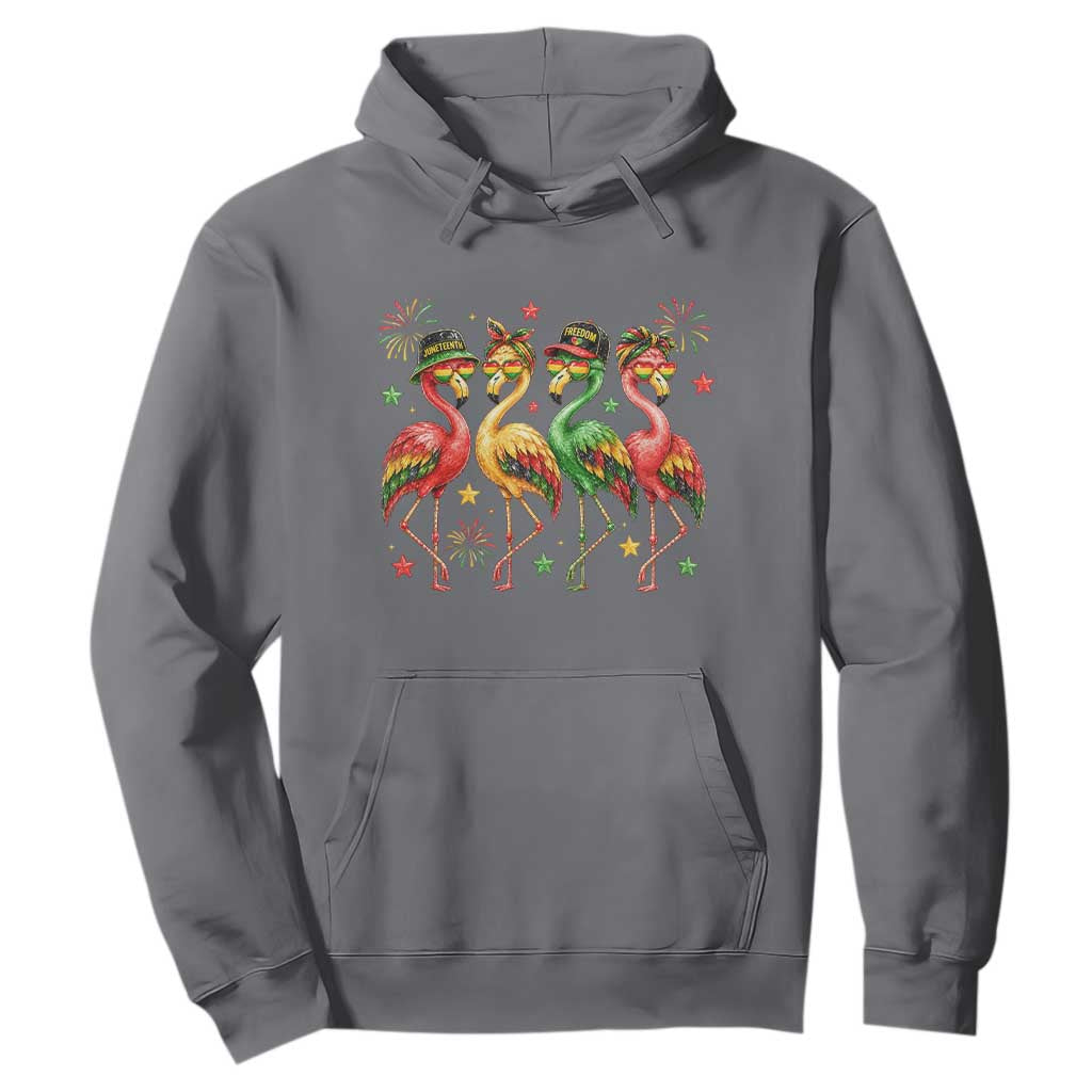 Funny Juneteenth Flamingos Squad Hoodie African American Heritage