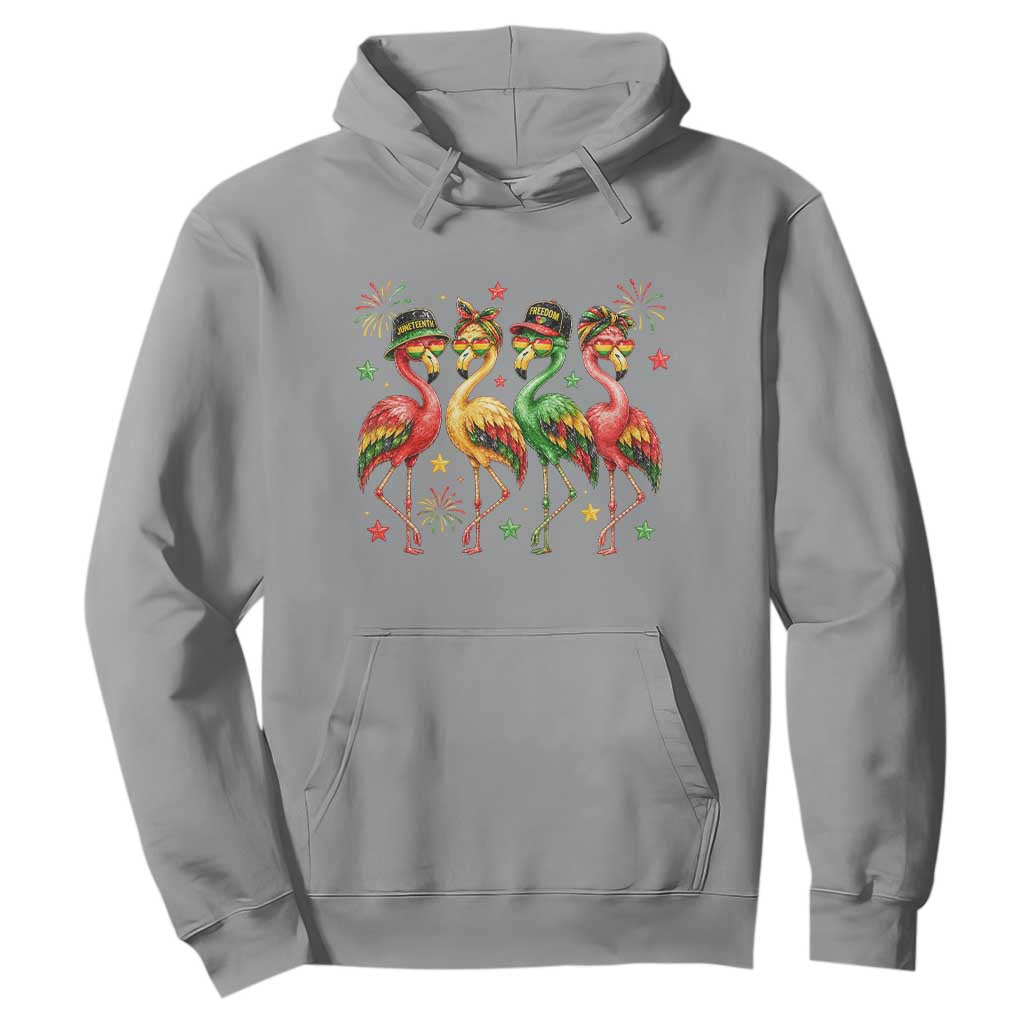 Funny Juneteenth Flamingos Squad Hoodie African American Heritage