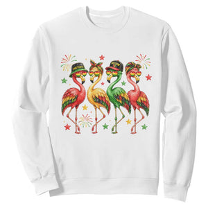 Funny Juneteenth Flamingos Squad Sweatshirt African American Heritage