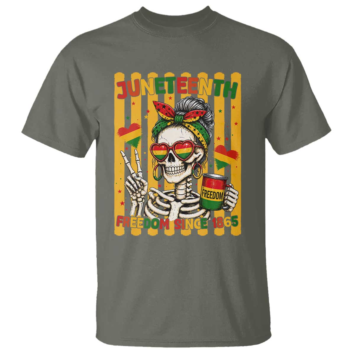 Skeleton Juneteenth Freedom T Shirt African American Pride Gift