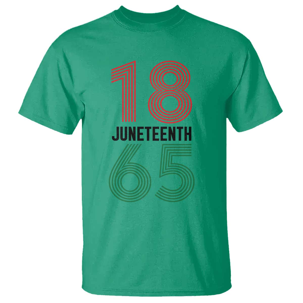 Vintage Juneteenth 1865 T Shirt Retro Striped Number Graphic