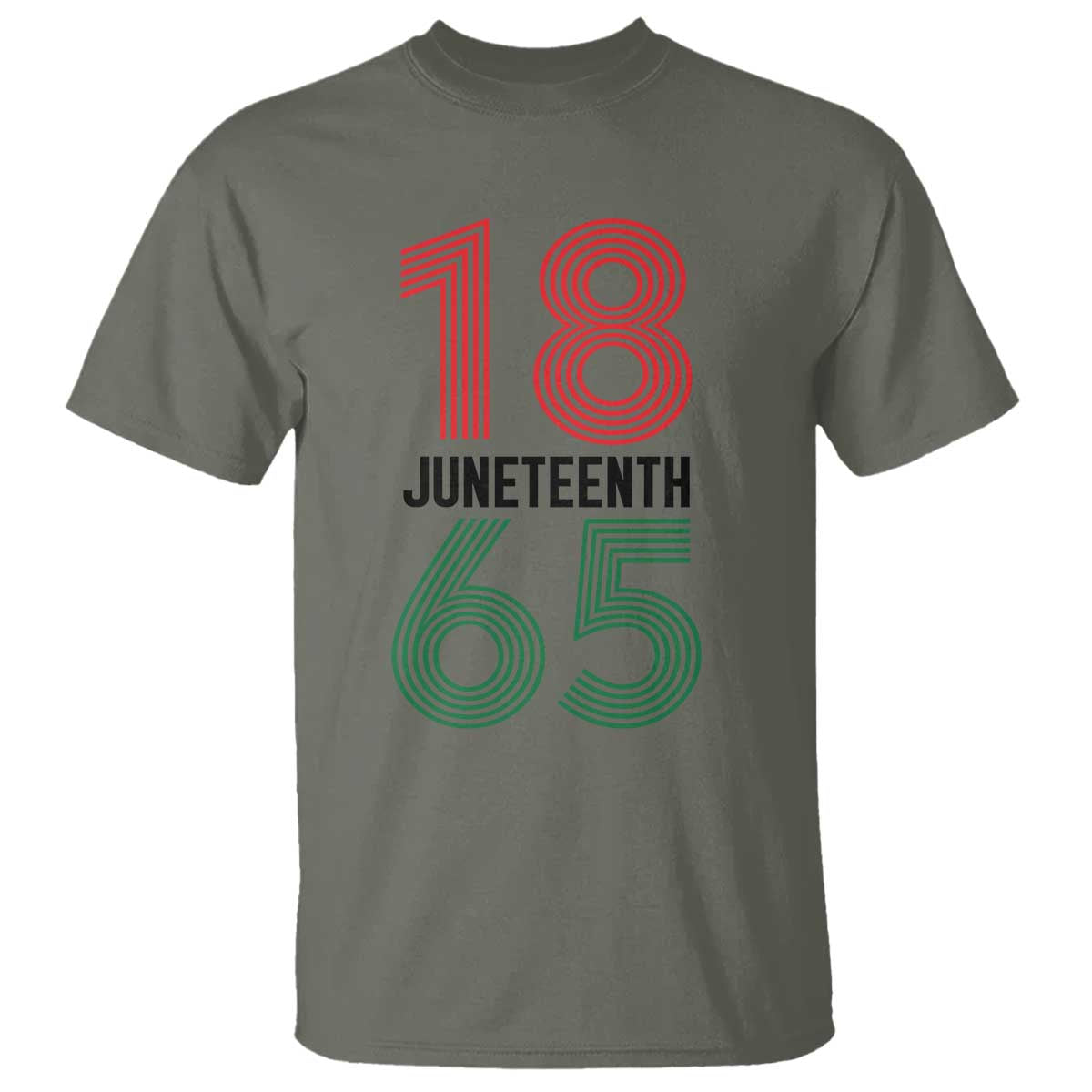 Vintage Juneteenth 1865 T Shirt Retro Striped Number Graphic