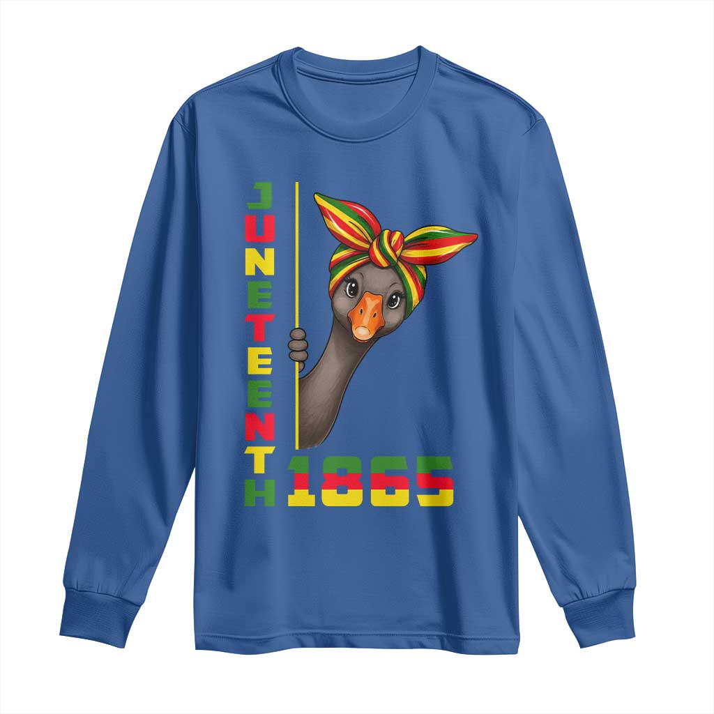 Funny Juneteenth Goose Long Sleeve Shirt African American Pride Gift