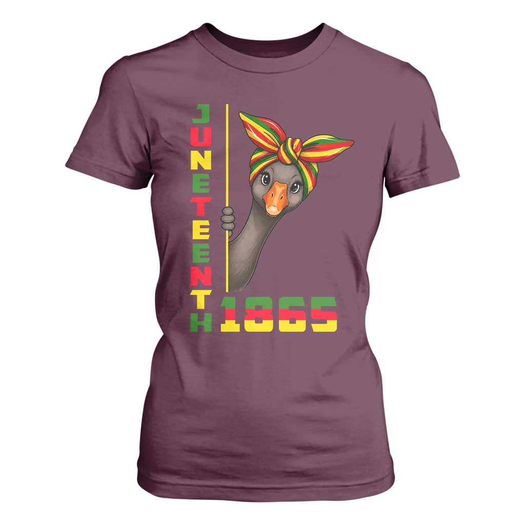 Funny Juneteenth Goose T Shirt For Women African American Pride Gift