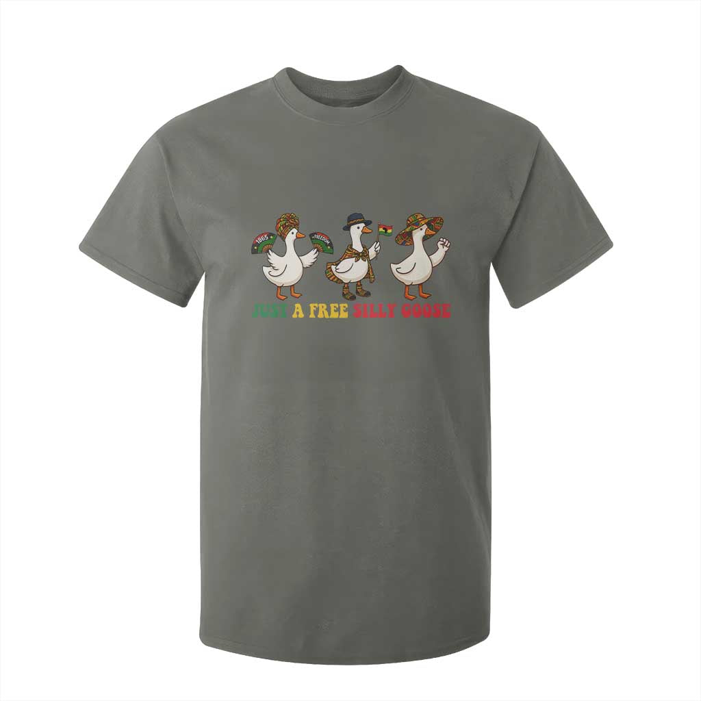 Funny Just A Free Silly Goose T Shirt For Kid Juneteenth Freedom Day