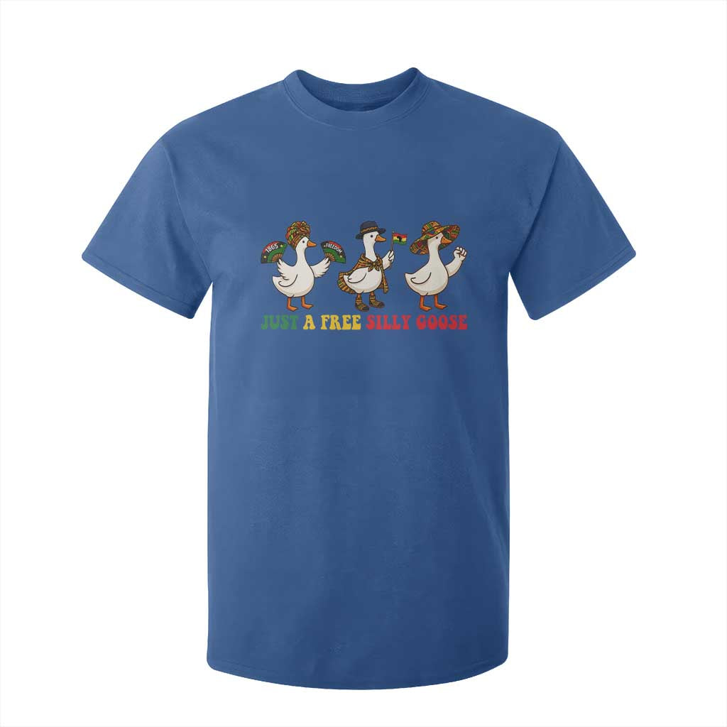 Funny Just A Free Silly Goose T Shirt For Kid Juneteenth Freedom Day