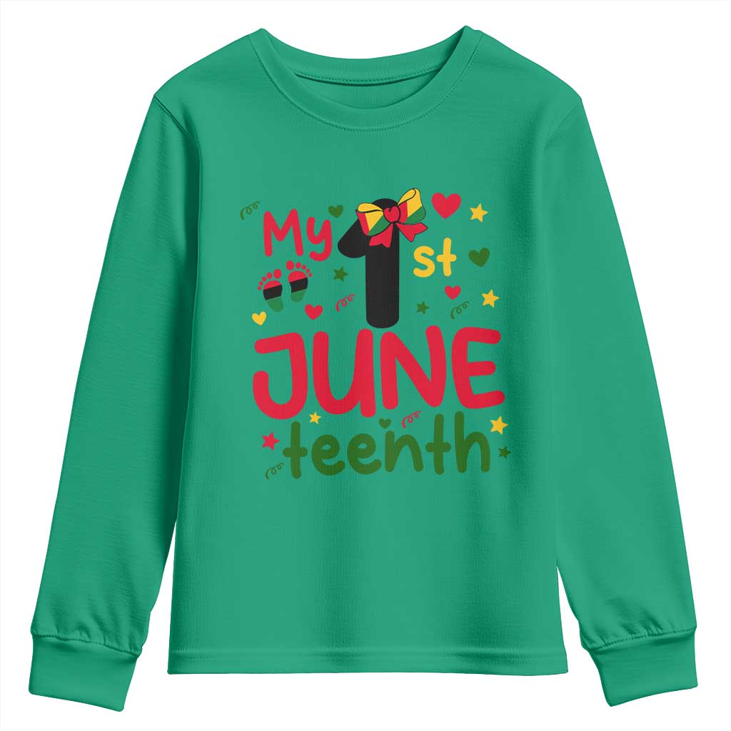 My First Juneteenth Youth Sweatshirt African American Baby Freedom Day