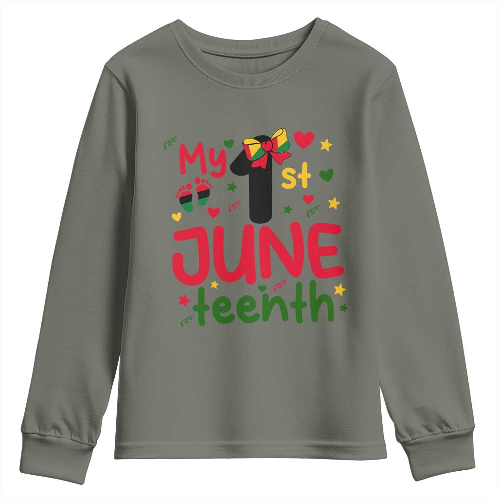 My First Juneteenth Youth Sweatshirt African American Baby Freedom Day