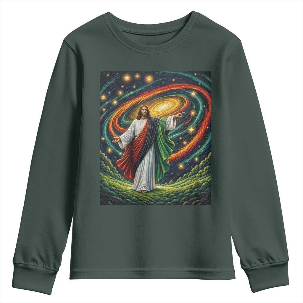 Black Jesus Juneteenth Youth Sweatshirt African American Christian Pride