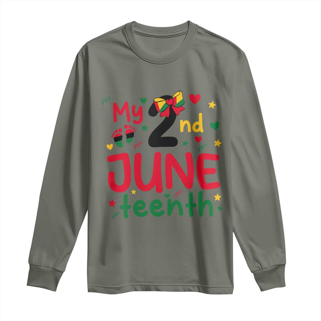 My Second Juneteenth Long Sleeve Shirt African American Baby Freedom Day