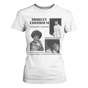 Shirley Chisholm Unbought And Unbossed T Shirt For Women Vintage Feminist Poster