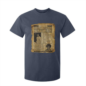 Vintage Newspaper Shirley Chisholm T Shirt For Kid First Black Woman In Congress