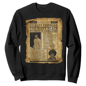 Vintage Newspaper Shirley Chisholm Sweatshirt First Black Woman In Congress