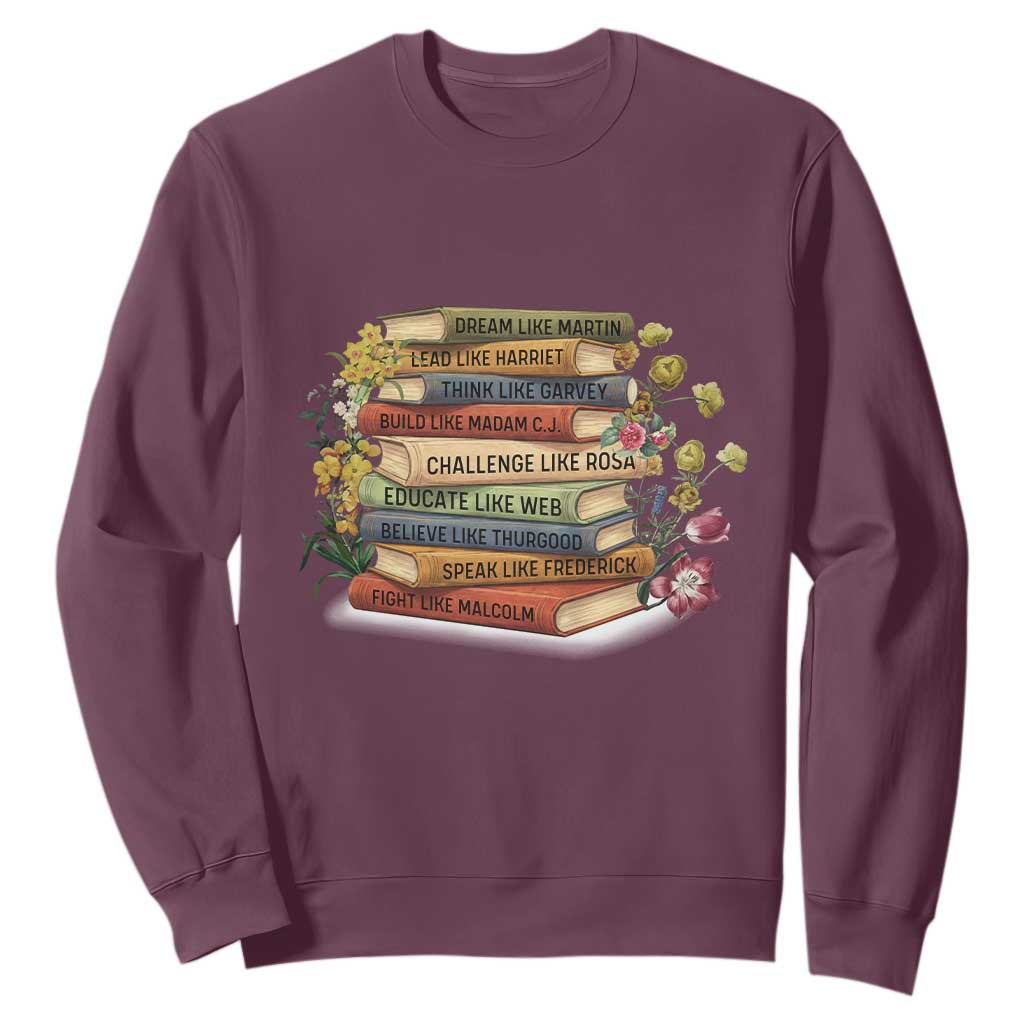 Black History Leaders Book Sweatshirt African American Teachers - African Pride