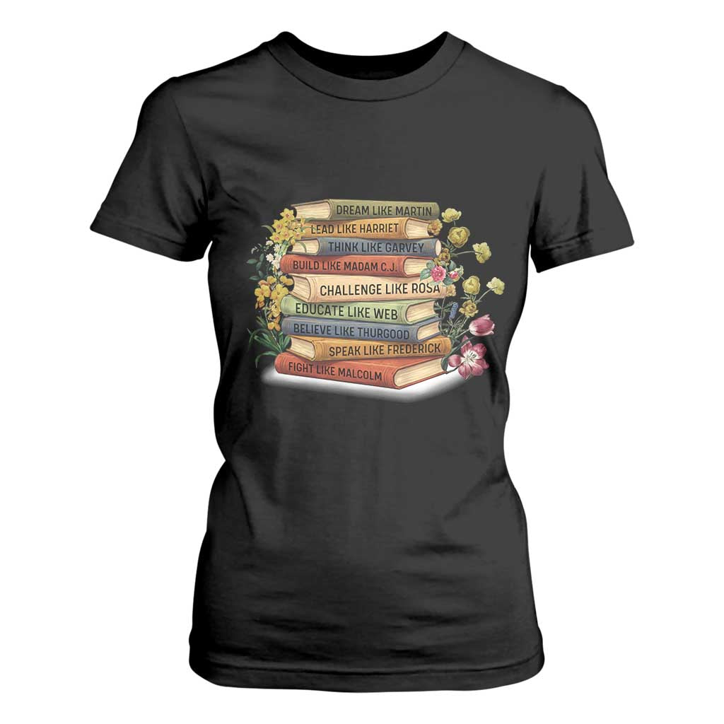 Black History Leaders Book T Shirt For Women African American Teachers - African Pride
