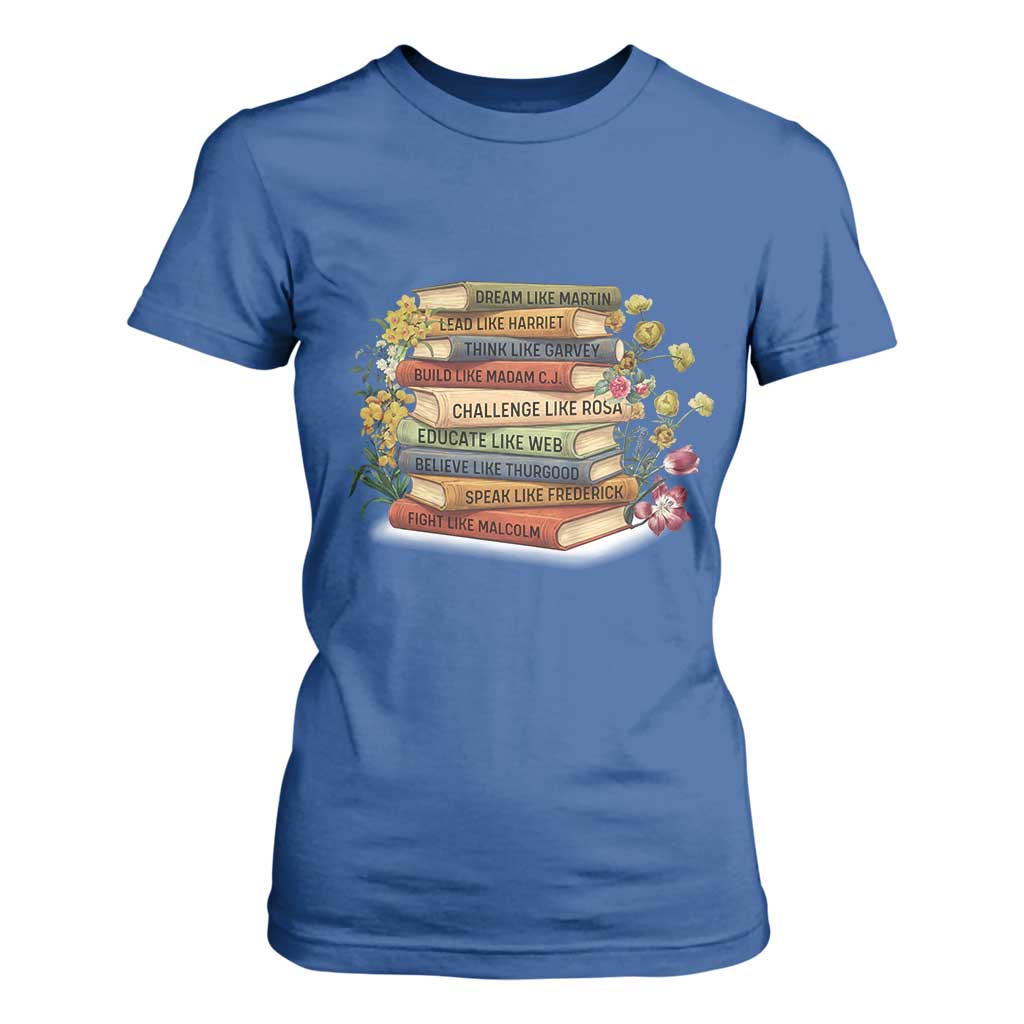 Black History Leaders Book T Shirt For Women African American Teachers - African Pride
