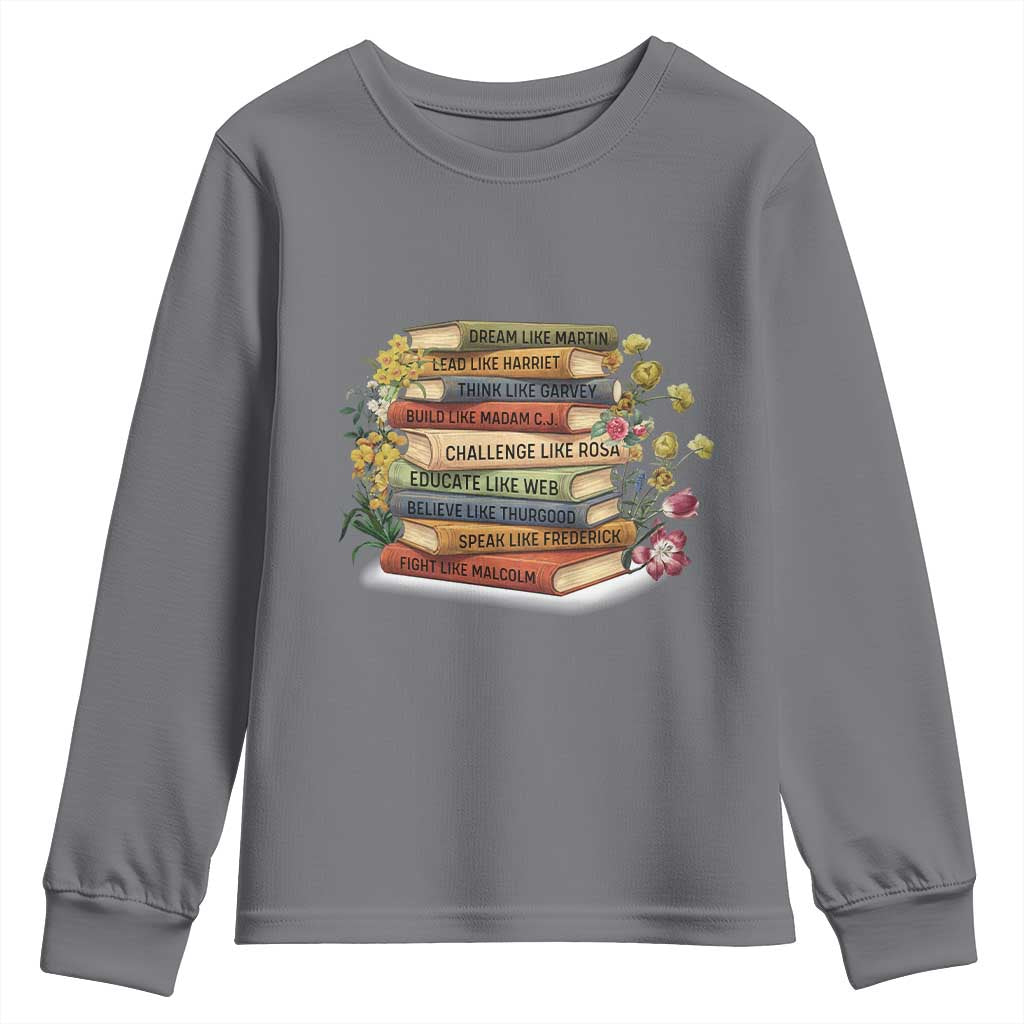 Black History Leaders Book Youth Sweatshirt African American Teachers - African Pride
