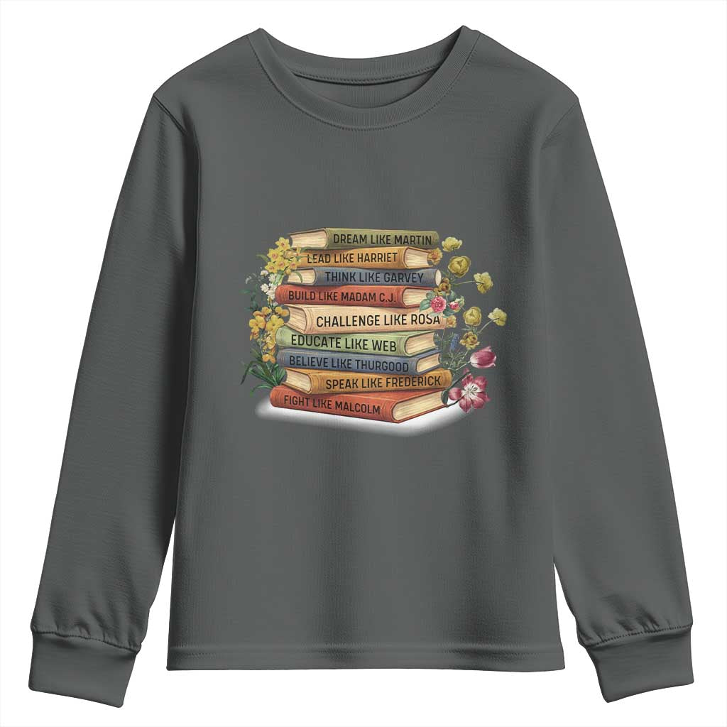 Black History Leaders Book Youth Sweatshirt African American Teachers - African Pride