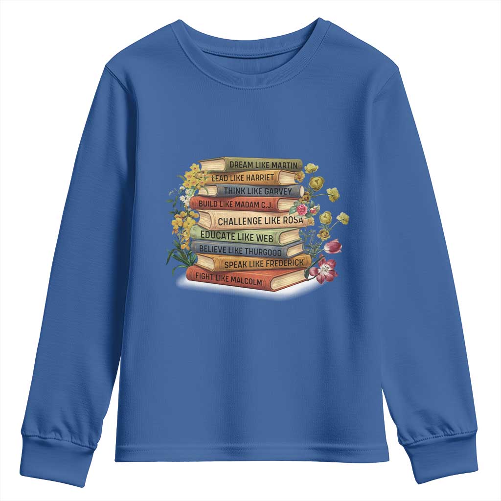 Black History Leaders Book Youth Sweatshirt African American Teachers - African Pride