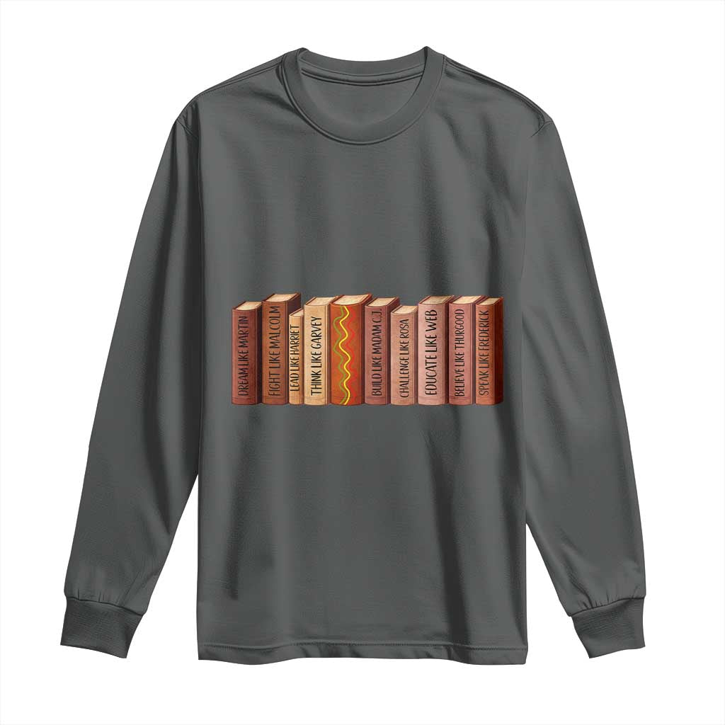 African American Teachers Gift Long Sleeve Shirt Black History Leaders Book - African Pride