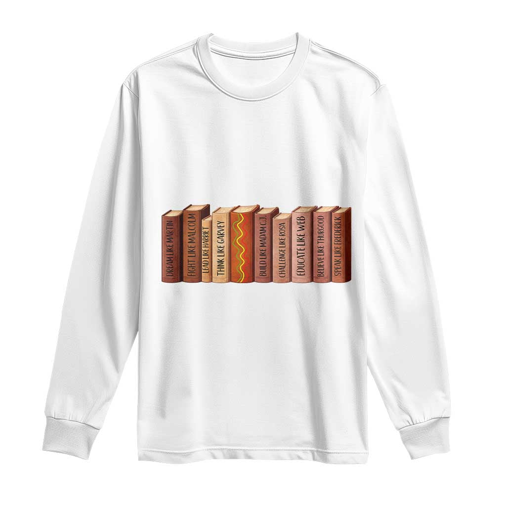 African American Teachers Gift Long Sleeve Shirt Black History Leaders Book - African Pride