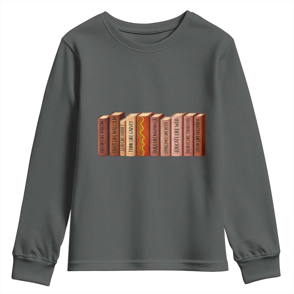 African American Teachers Gift Youth Sweatshirt Black History Leaders Book - African Pride