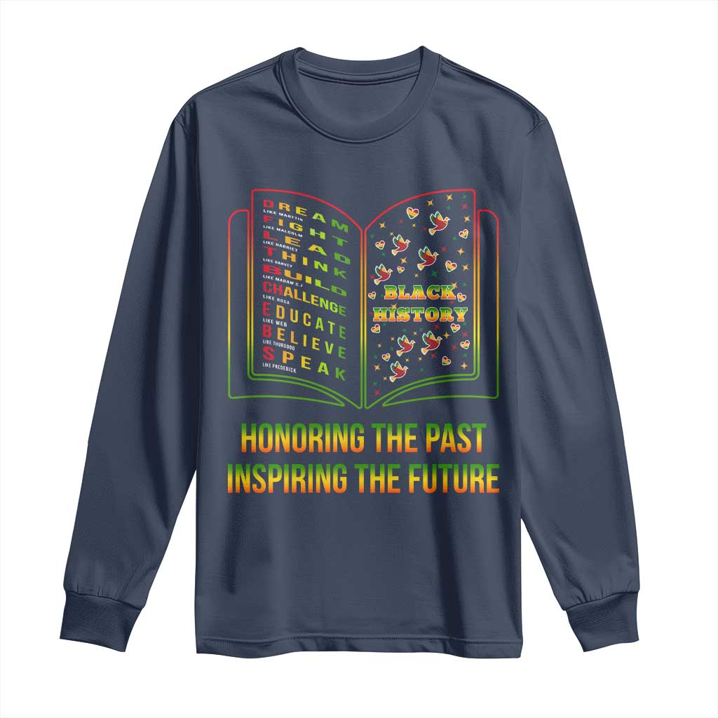 Black History Leaders Book Long Sleeve Shirt African American History For Teachers - African Pride