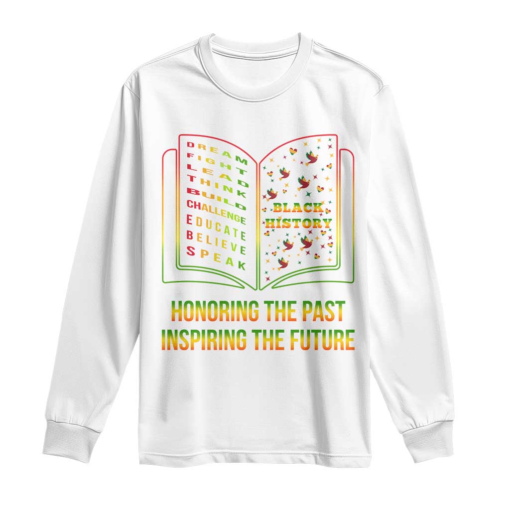 Black History Leaders Book Long Sleeve Shirt African American History For Teachers - African Pride