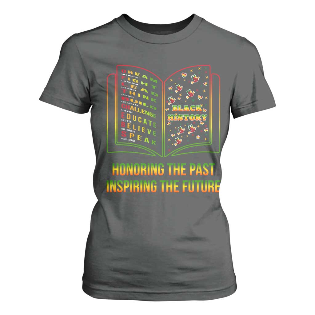 Black History Leaders Book T Shirt For Women African American History For Teachers - African Pride
