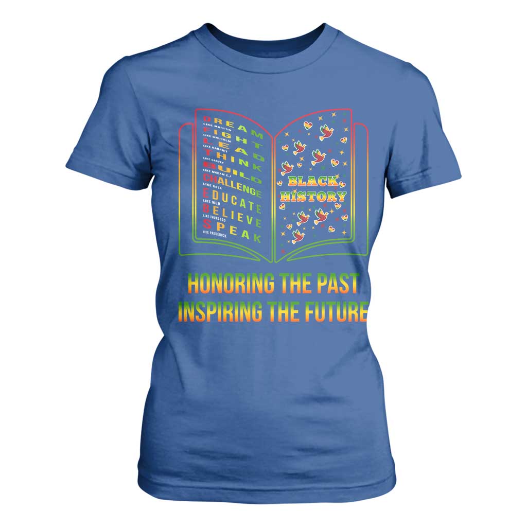 Black History Leaders Book T Shirt For Women African American History For Teachers - African Pride