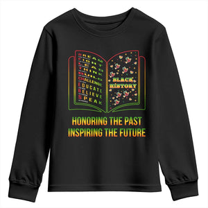 Black History Leaders Book Youth Sweatshirt African American History For Teachers - African Pride