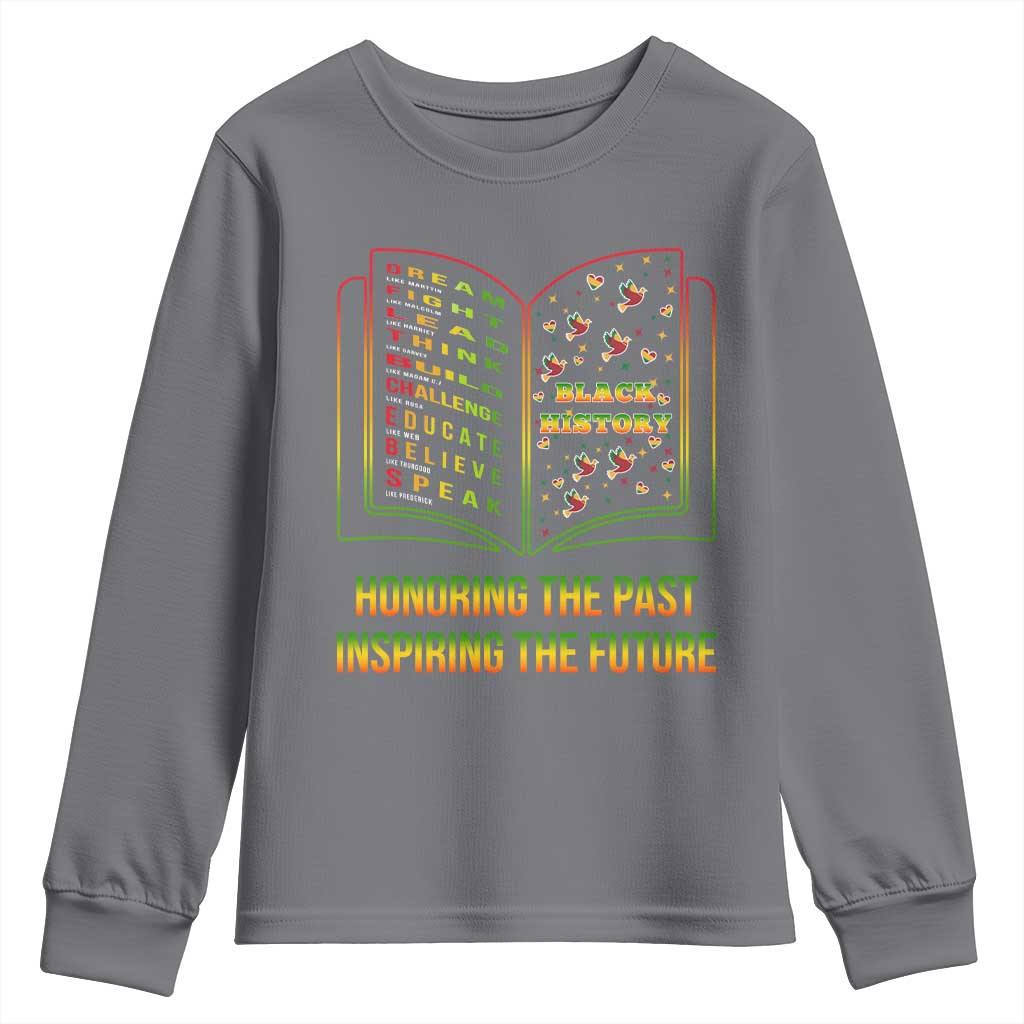 Black History Leaders Book Youth Sweatshirt African American History For Teachers - African Pride