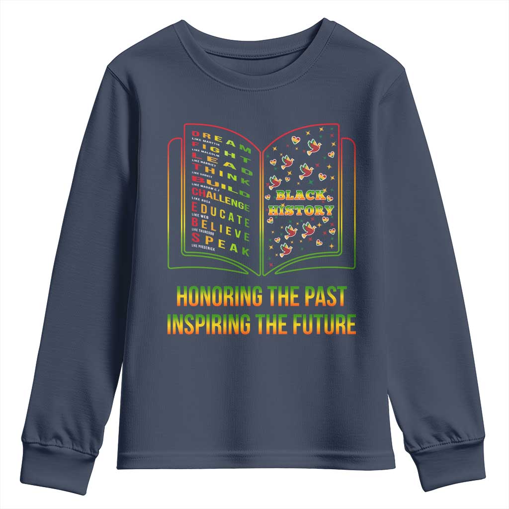 Black History Leaders Book Youth Sweatshirt African American History For Teachers - African Pride